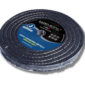 Tarcza szlifierka koła do polerowania Lux Metal Bawełna/Jeans J Medium Fine 200 mm - Eliminuje tlenek i rdzę, poleruje aluminium, stal nierdzewną, mosiądz, miedź, brąz, żelazo