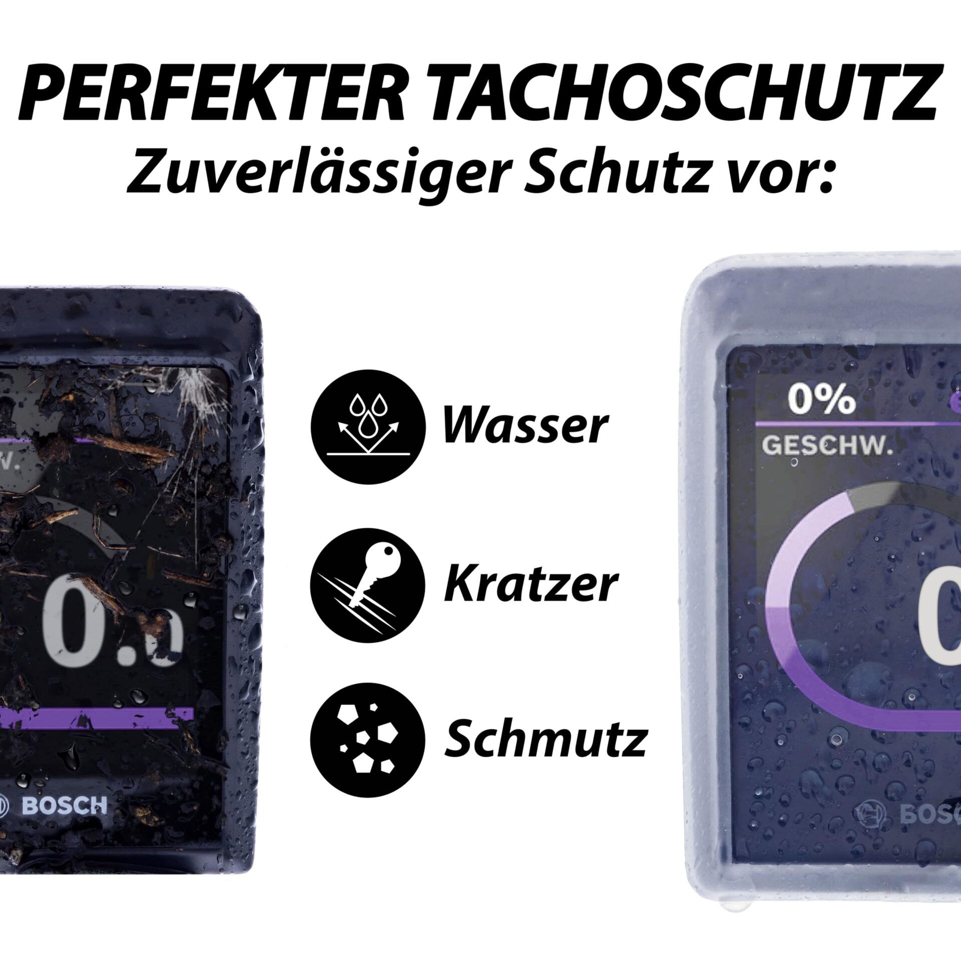 Pokrowiec ochronny Bosch Kiox 300 e-bike - Ochrona przed wodą i brudem, przezroczysty TPU Cover - obrazek 6