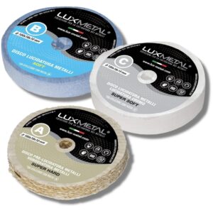 zestaw 3 tarcza polerująca do wiertła ściernica 100 mm Lux Metal sizalu bawełna polerowanie super wykończenie polerowanie eliminuje tlenek aluminium ze stali nierdzewnej mosiądz miedź brąz żelazo drewno plastik