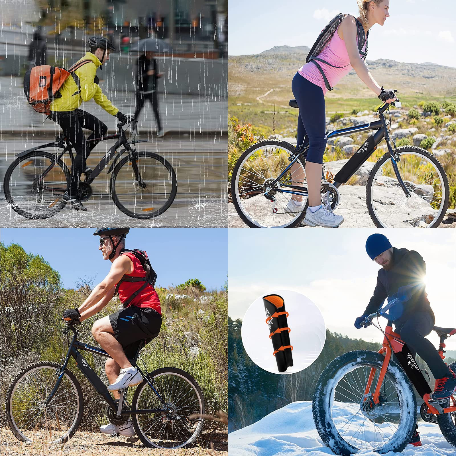 Uniwersalny pokrowiec ochronny na akumulator do roweru elektrycznego z warstwą odblaskową - zwiększa czas pracy i żywotność akumulatora - obrazek 3