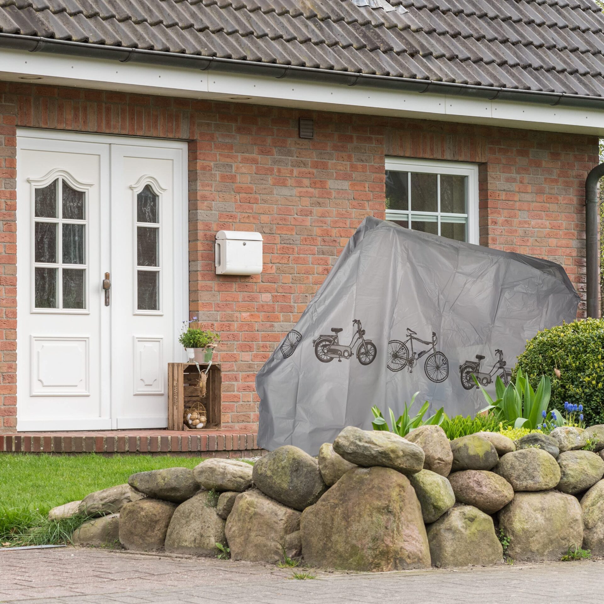 Pokrowiec ochronny na rower z polietylenu - odporny na rozdarcie, ochrona przed słońcem, wytrzymały - obrazek 6