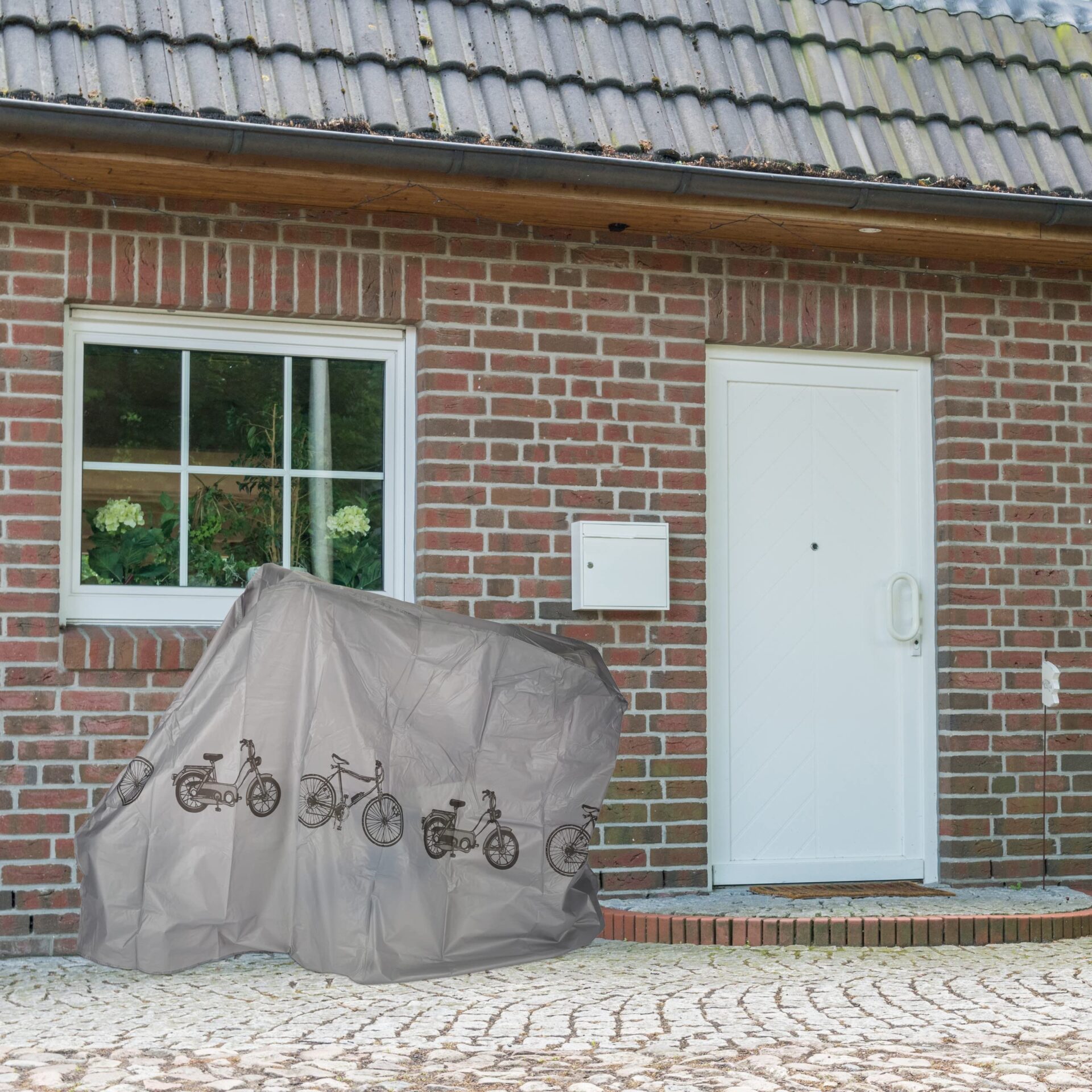 Pokrowiec ochronny na rower z polietylenu - odporny na rozdarcie, ochrona przed słońcem, wytrzymały - obrazek 4