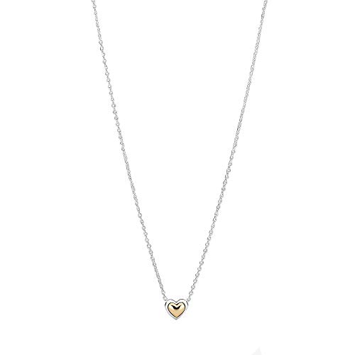 Golden Heart Pandora Collar - 399399C00-45 Silver Polish