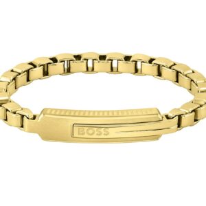 Elegancka bransoletka łańcuszkowa BOSS Orlado z kolekcji biżuterii męskiej - stal nierdzewna, bez kamieni szlachetnych