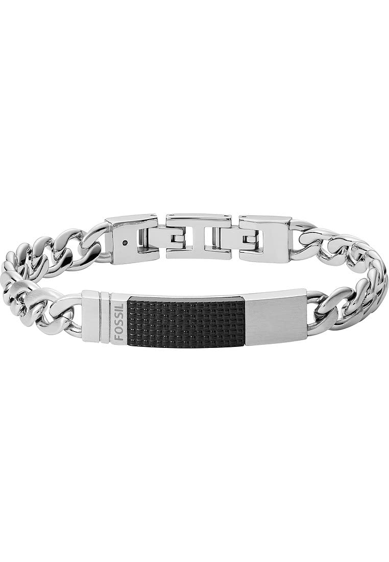 Elegancka męska bransoletka Fossil Plaque JF03315040 - stylowy dodatek dla mężczyzn - obrazek 2