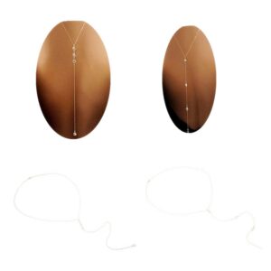 PPX 2 sztuki backless drop, naszyjnik dla panny młodej, wisiorek, vint