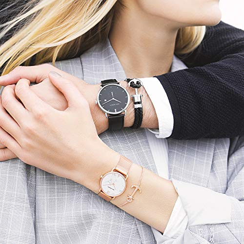 Bransoletka PAUL HEWITT PHREP z indywidualnym grawerem - skórzana kotwica ze stali nierdzewnej IP (różowe złoto) - obrazek 4