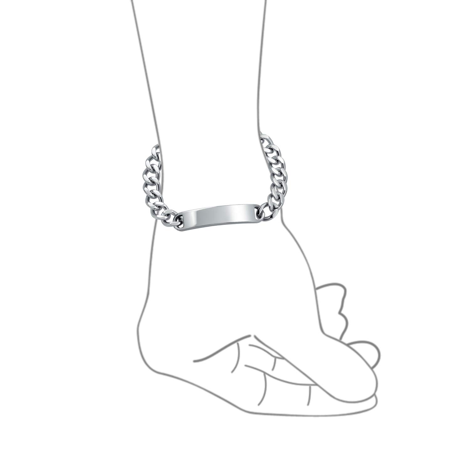 Personalizowana bransoletka męska z kubańskim ogniwo - grawerowane imię, stal nierdzewna - obrazek 5