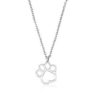 Nuoli® Łańcuszek damski z zawieszką w kształcie łapy (45 + 5 cm regulo