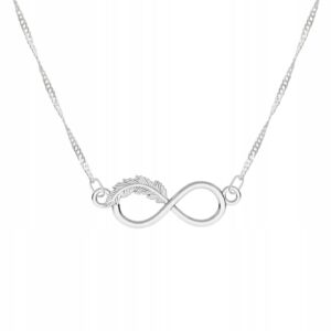 Naszyjnik damski LAREZO ze srebra próby 925 - elegancki prezent z symbolem nieskończoności