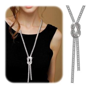 Elegancki naszyjnik z kryształkami i cyrkoniami - idealny dodatek do błyszczącej odzieży