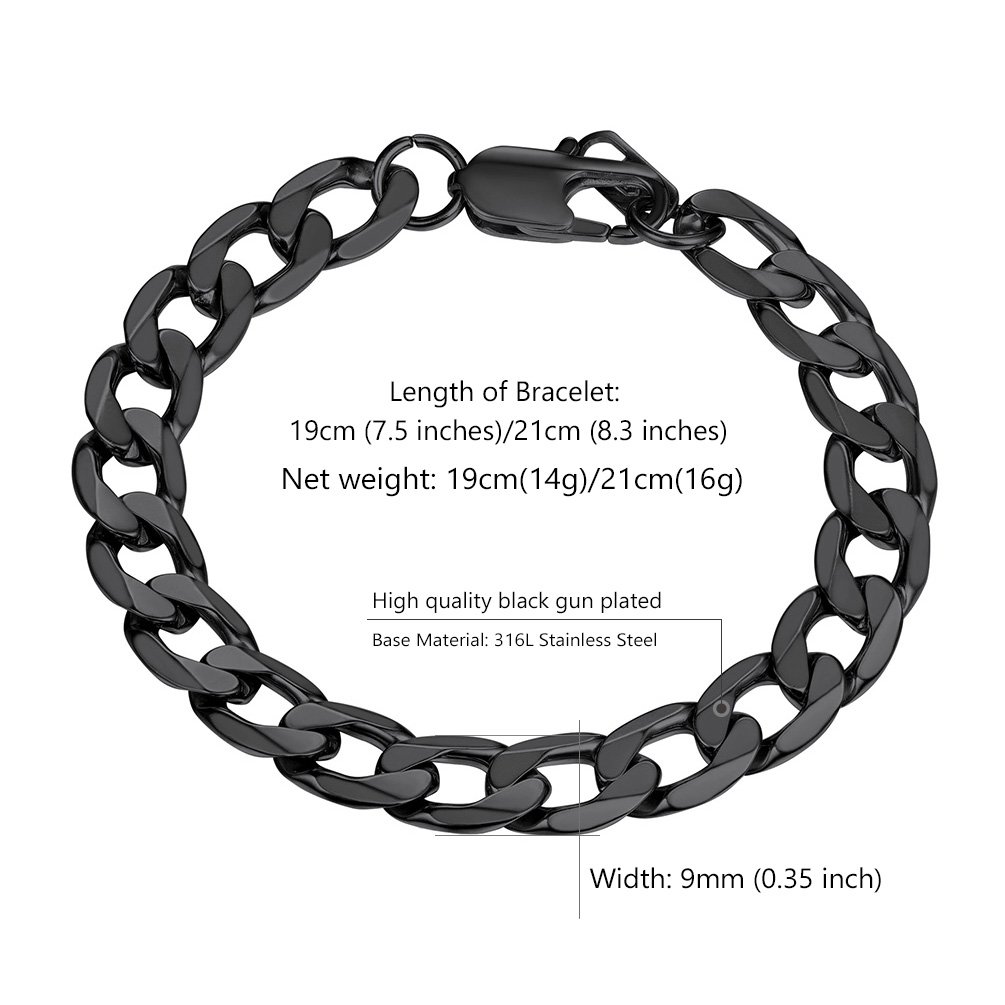 PROSTEEL Bransoletka męska 8 mm, dostępny grawerunek, długość 19/21 cm - obrazek 4