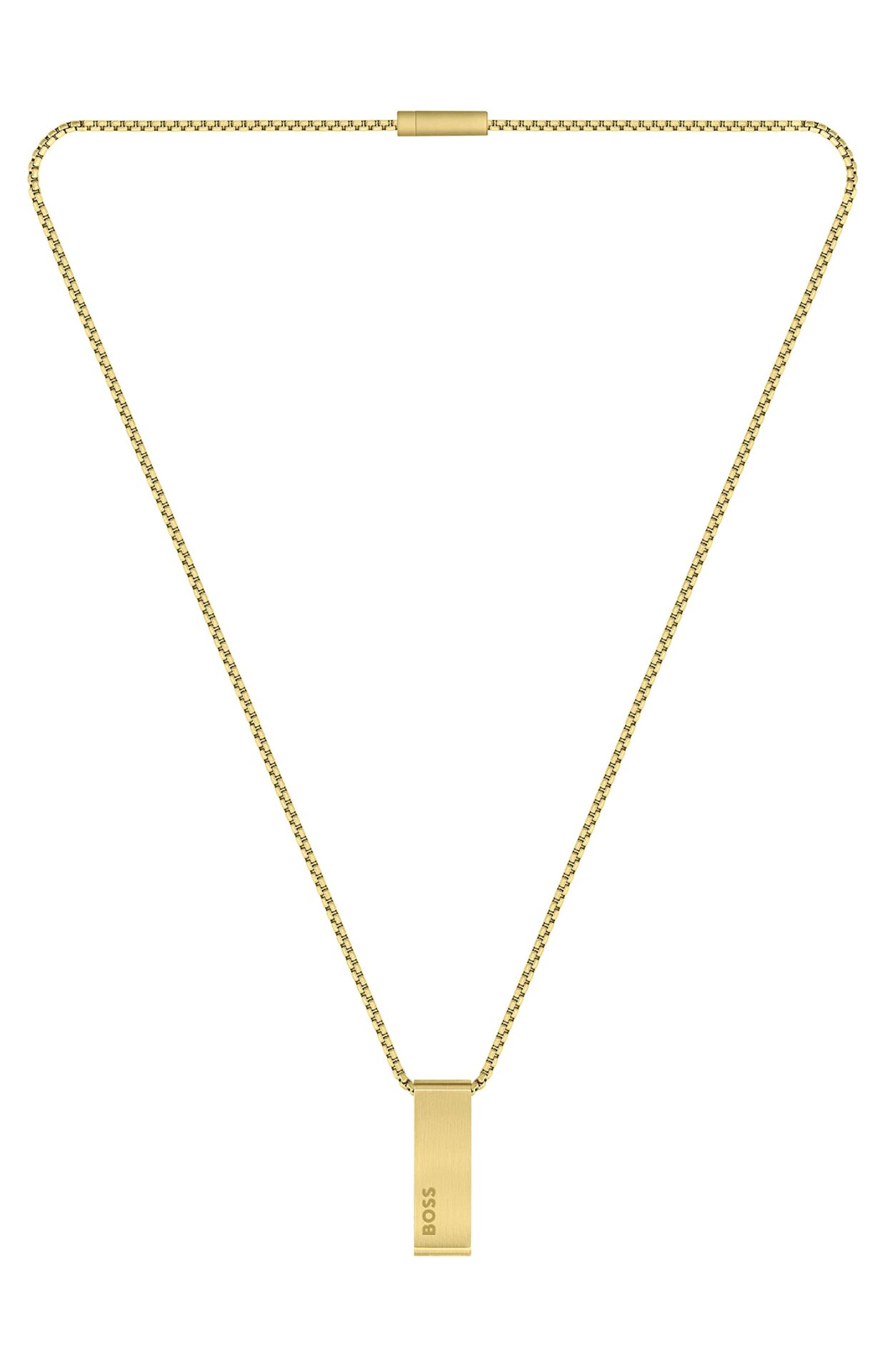BOSS Men's Jewelry Sarkis A Collection Necklace with Pendant – 1580360 One Size Stainless Steel Gemstone-Free - obrazek 5