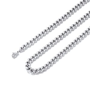 Męski łańcuszek pancerka ze stali nierdzewnej - Biżuteria hip-hop w stylu kubańskim