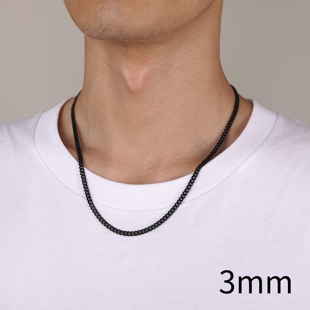 ChainsHouse Gruby kubański łańcuszek Miami 3/6/9/12 mm 14-30 cali sreb - obrazek 3