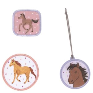 LÄSSIG Zestaw zawieszek i naszywek (3 szt.) z zatrzaskiem/zestaw naszy