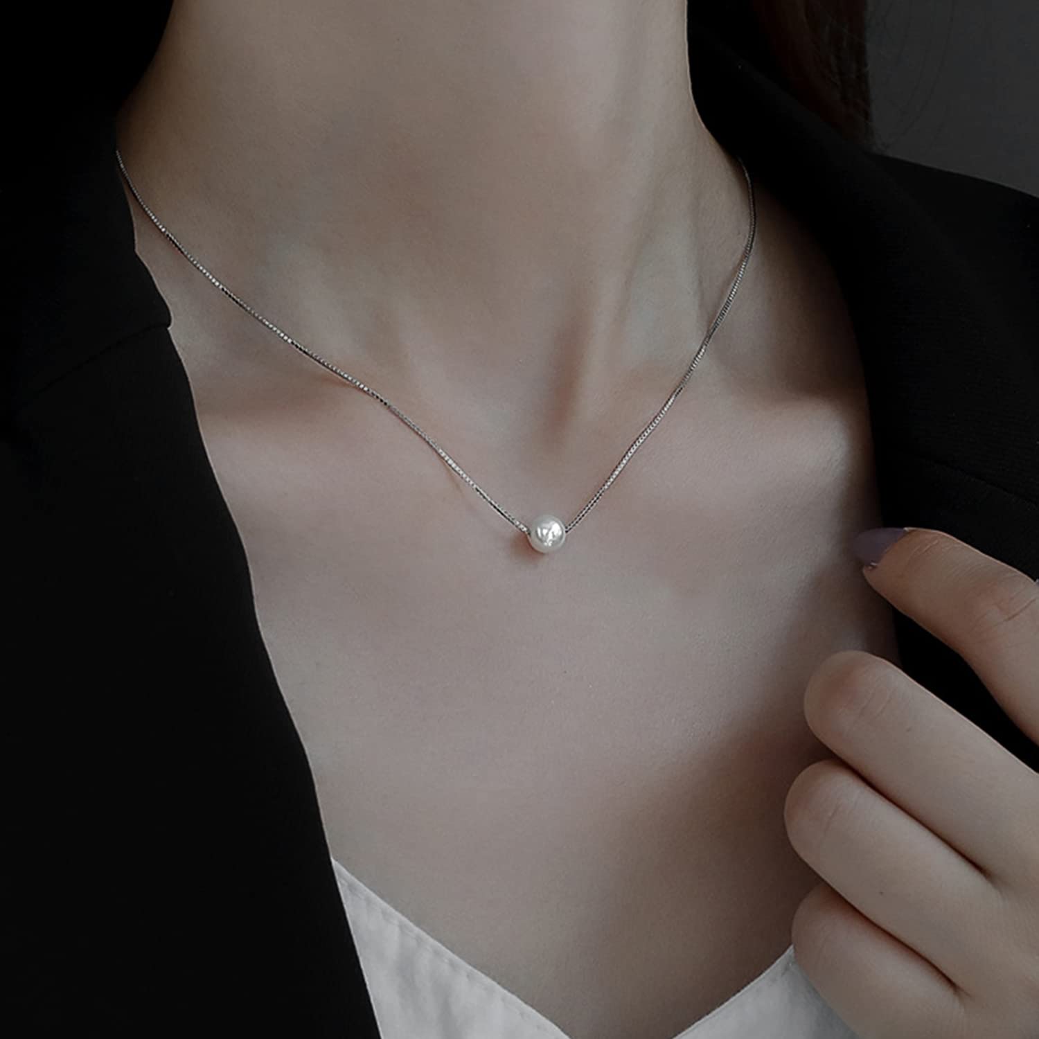 Elegancki naszyjnik typu choker ze srebra wysokiej próby dla kobiet i dziewcząt - Srebro szterlingowe - obrazek 6