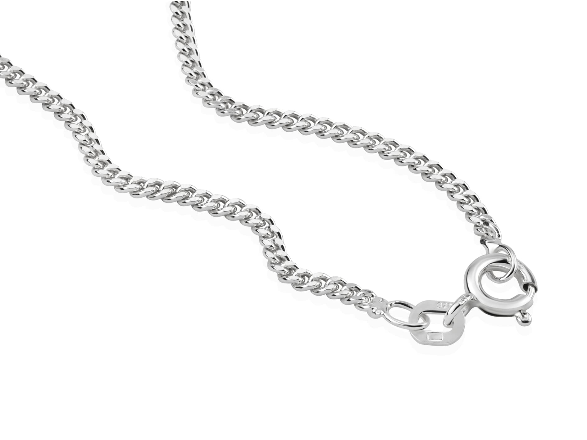 NKlaus srebrny łańcuszek pancerka, łańcuszek królewski o szerokości 2, - obrazek 6