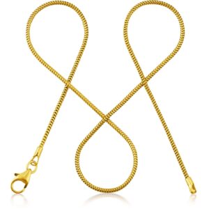 Modabilé Delikatny złoty łańcuszek wężowy 925 - 35-90cm, 12mm szerokości