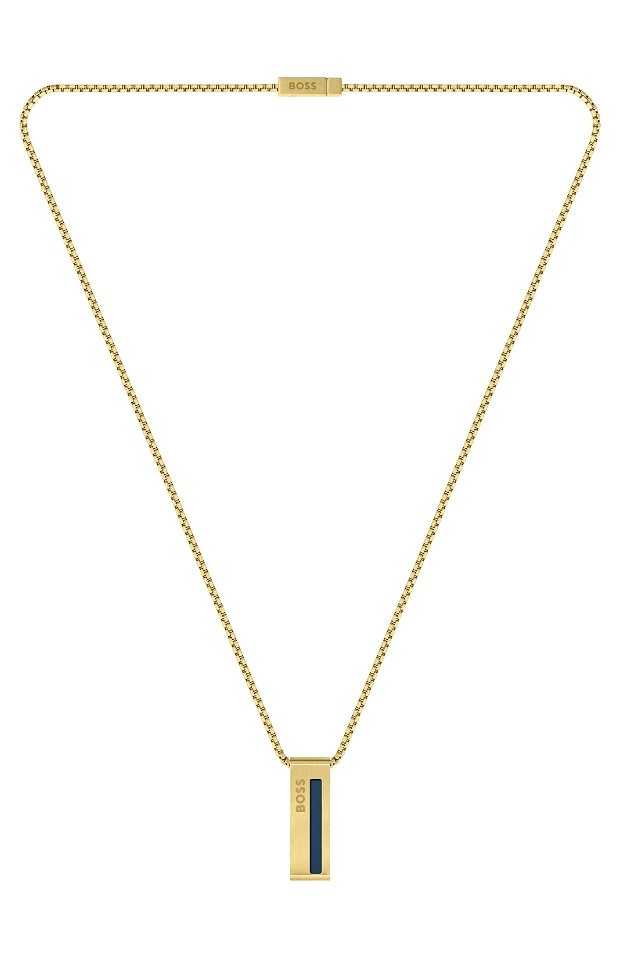 BOSS Men's Jewelry Sarkis A Collection Necklace with Pendant – 1580360 One Size Stainless Steel Gemstone-Free