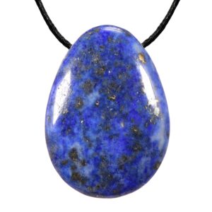 Morella Damski naszyjnik tekstylny 80 cm z zawieszką z kamienia szlach