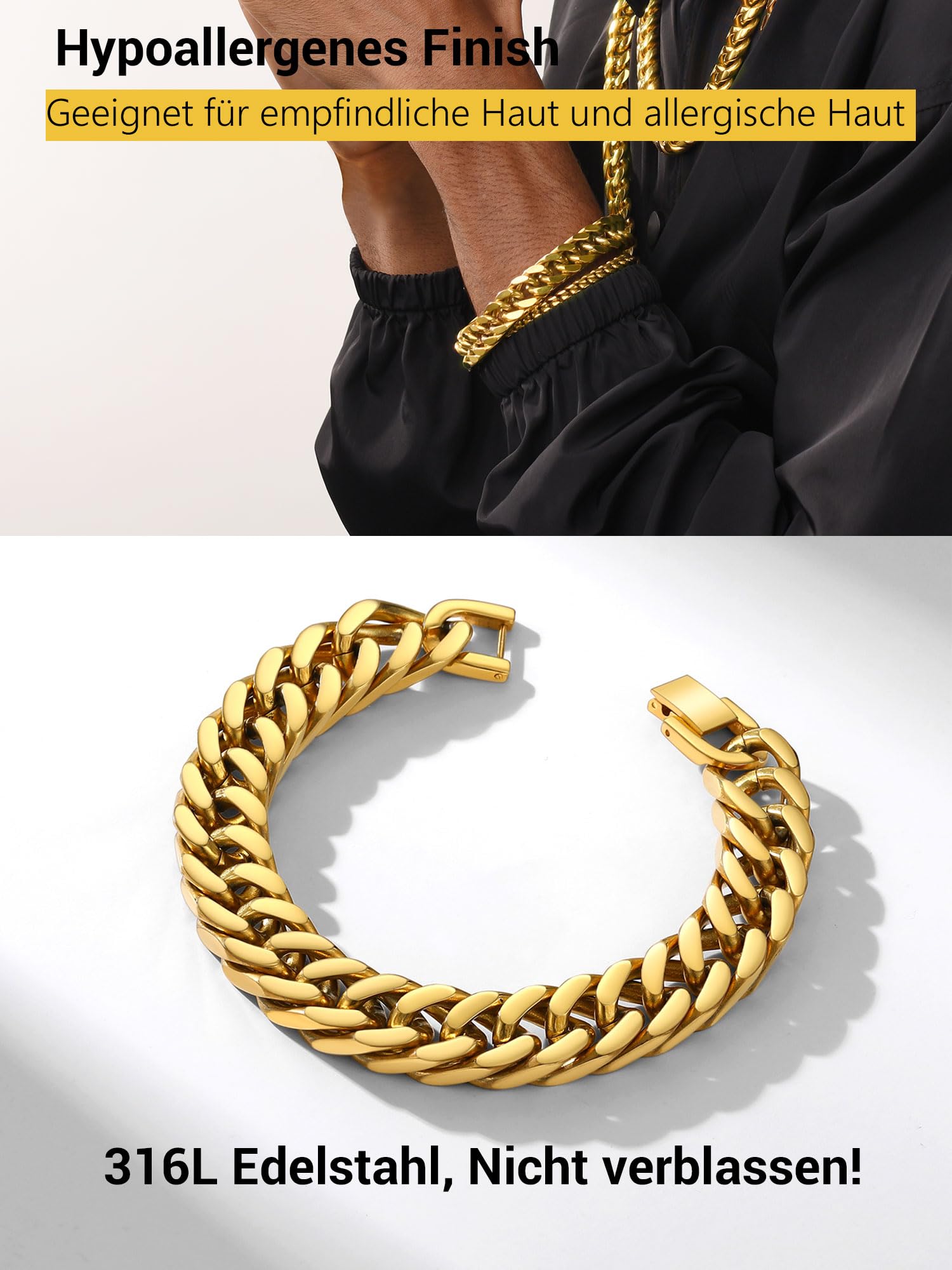 PROSTEEL Bransoletka męska, masywna 12 mm, dostępna na zamówienie, 21/ - obrazek 4