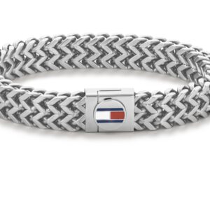 Tommy Hilfiger Herren Armband aus Edelstahl in der Farbe Silber, mit M