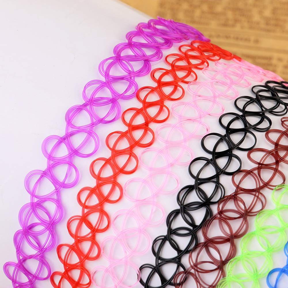 Naszyjnik Choker Henna i Gotycki Tatuaż dla Dziewcząt - Zestaw 24 Sztuki - obrazek 2