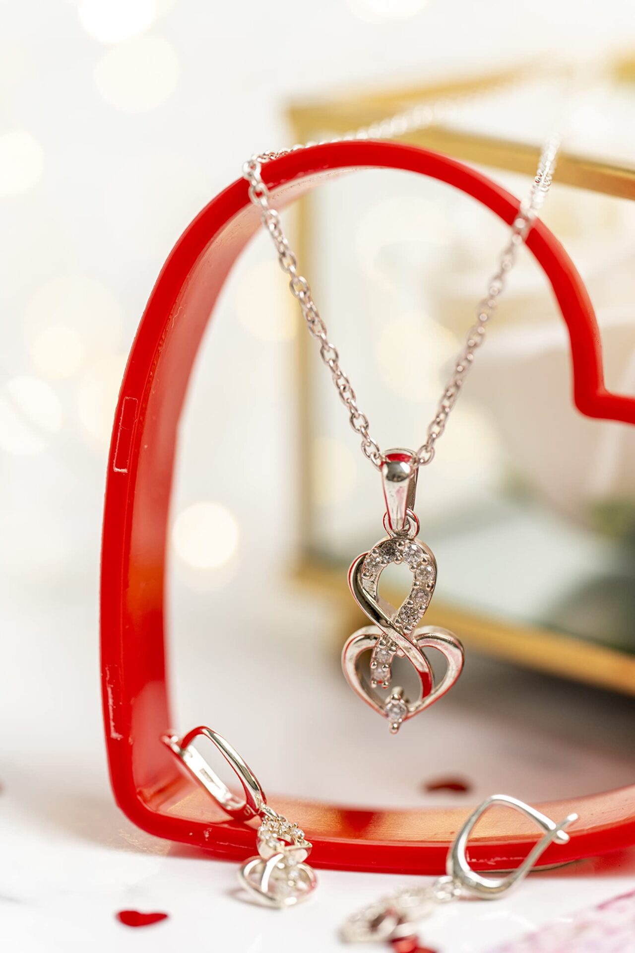 Elegancki naszyjnik damska z cyrkonią AAA i srebrną zawieszką - Biżuteria wykonana z dbałością o detale - obrazek 6