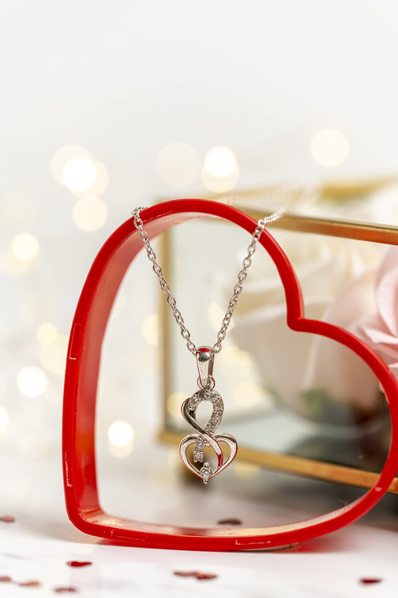 Elegancki naszyjnik damska z cyrkonią AAA i srebrną zawieszką - Biżuteria wykonana z dbałością o detale - obrazek 7