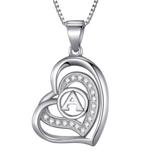 Morella Damski naszyjnik z zawieszką w kształcie serduszka z literą, r