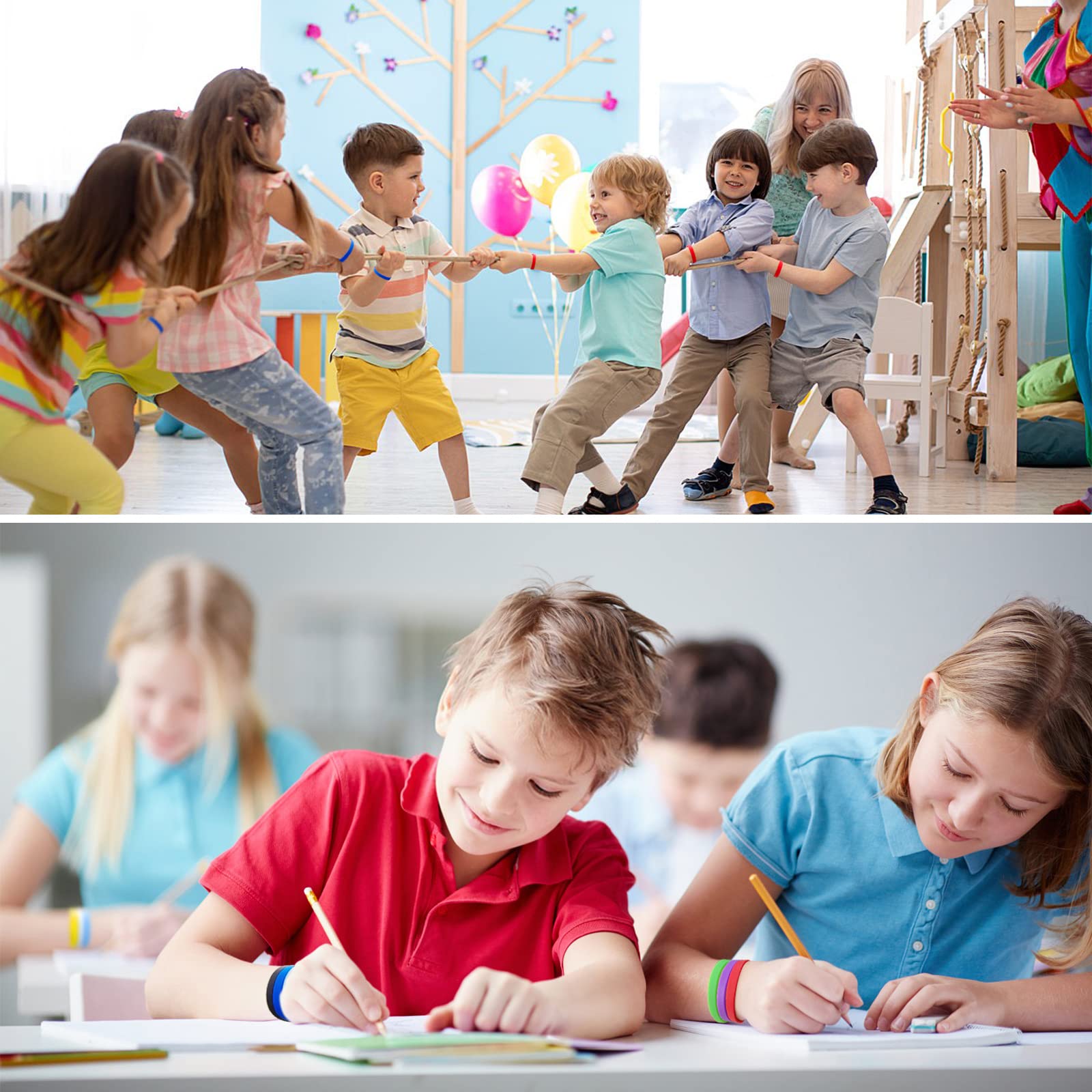 100 pustych silikonowych bransoletek, gumowy pasek na imprezę sportową - obrazek 6