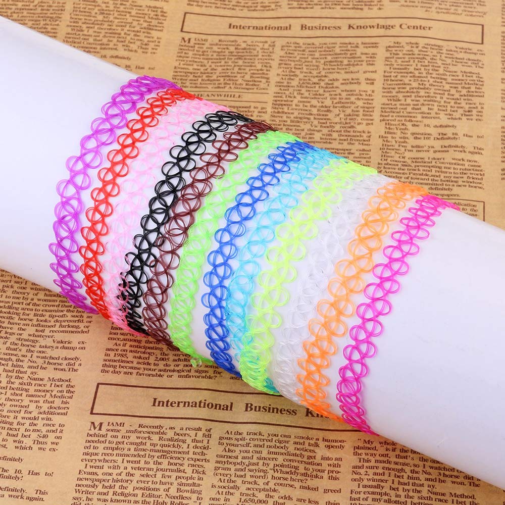 Naszyjnik Choker Henna i Gotycki Tatuaż dla Dziewcząt - Zestaw 24 Sztuki - obrazek 5