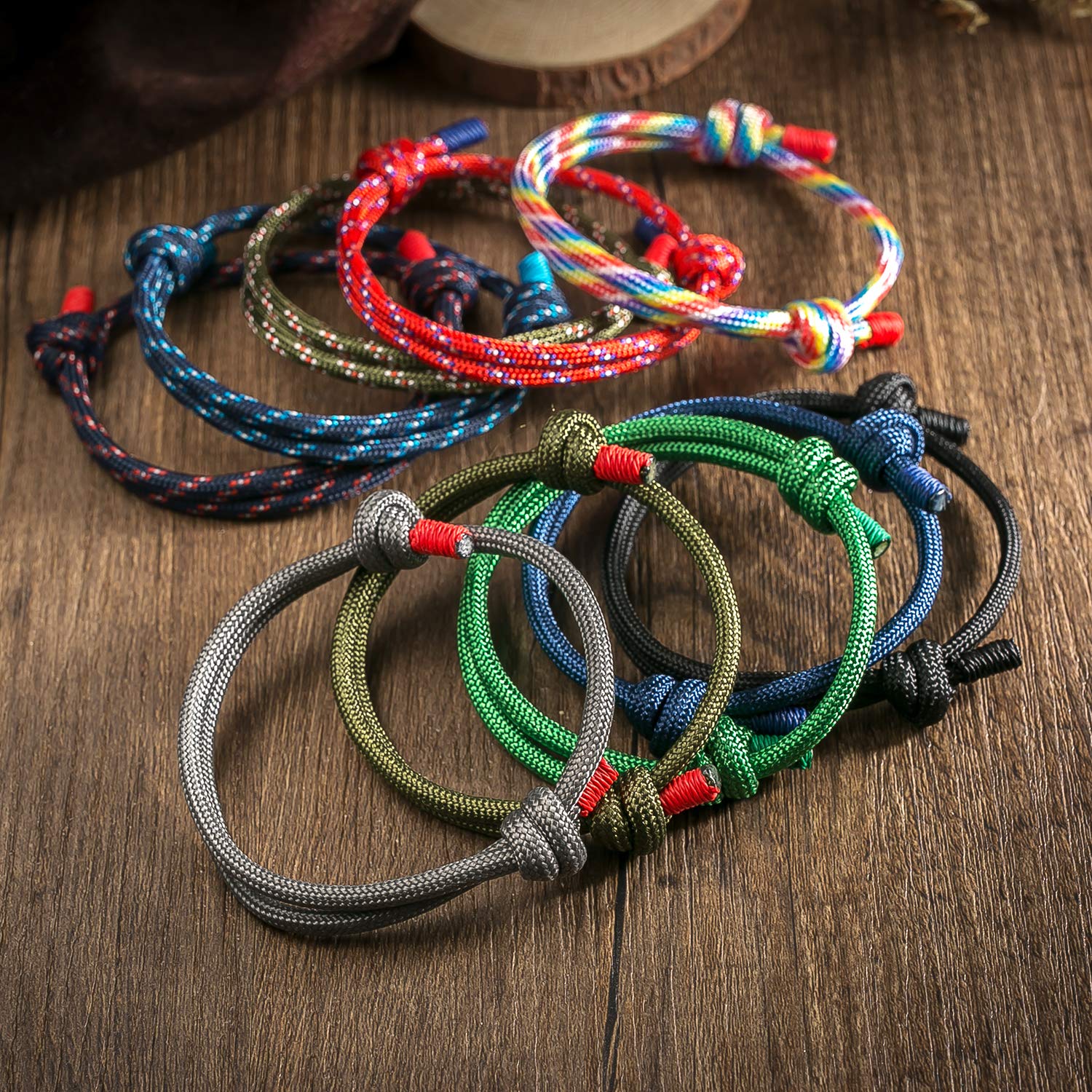 10 Sztuk Plecionych Bransoletek Zestaw dla Mężczyzn i Kobiet, Kolorowy - obrazek 5