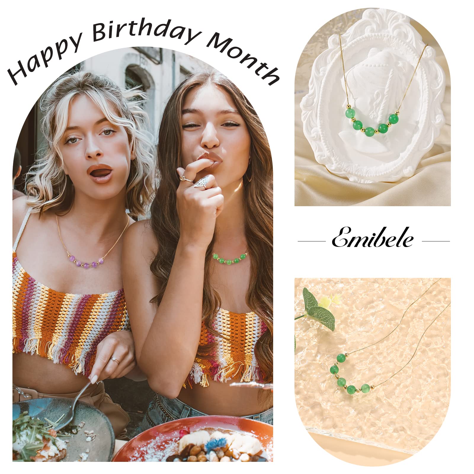 Zielony naszyjnik z awenturynu dla kobiet i dziewcząt - idealny prezent na urodziny dla mamy, żony lub dla niej - obrazek 5