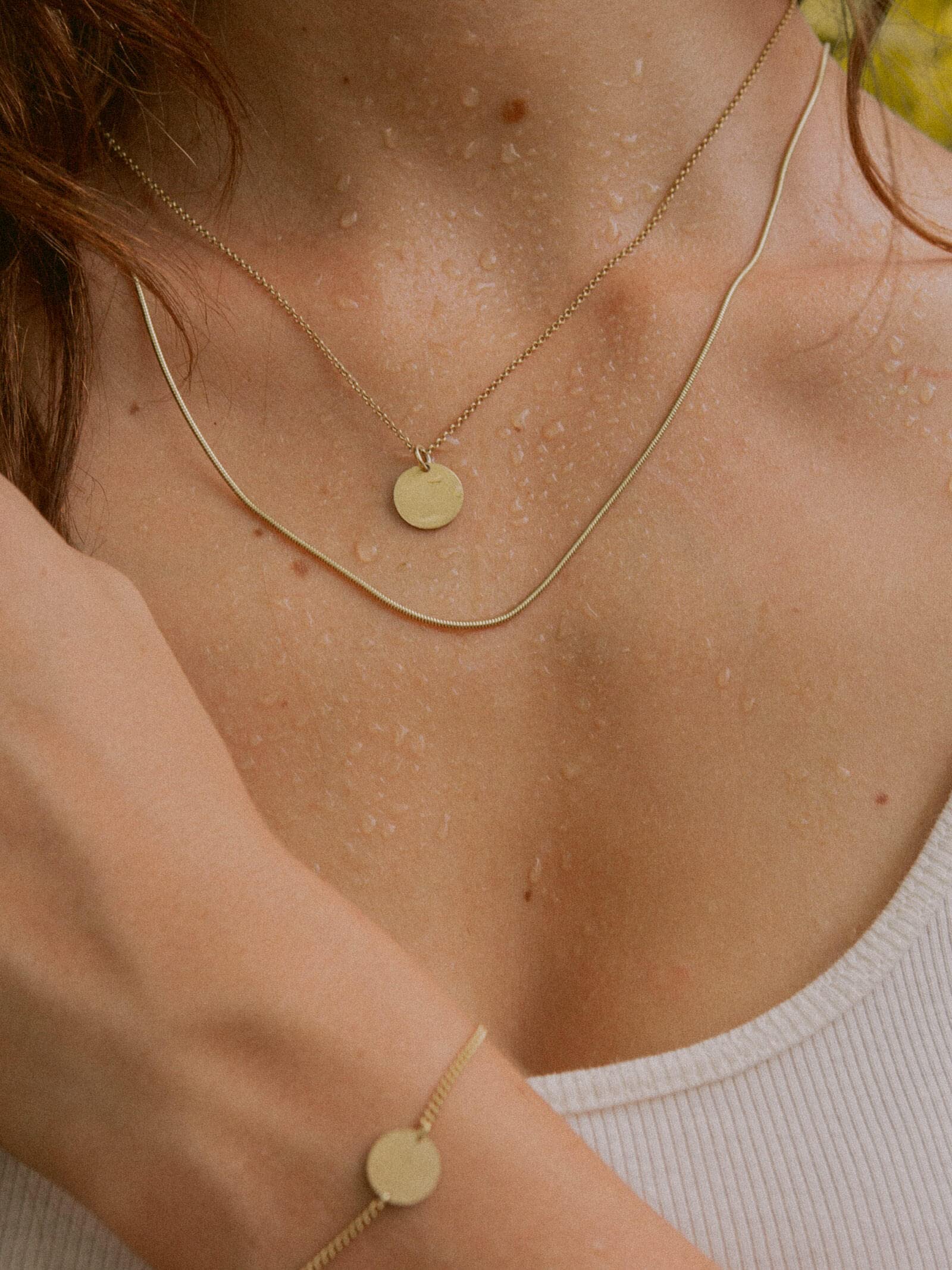 Modabilé Delikatny złoty łańcuszek wężowy 925 - 35-90cm, 12mm szerokości - obrazek 7