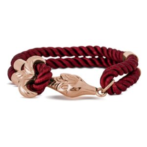 Elegancka bransoletka Vulpes z ogniwami i blokadą ze stali nierdzewnej - różowe złoto