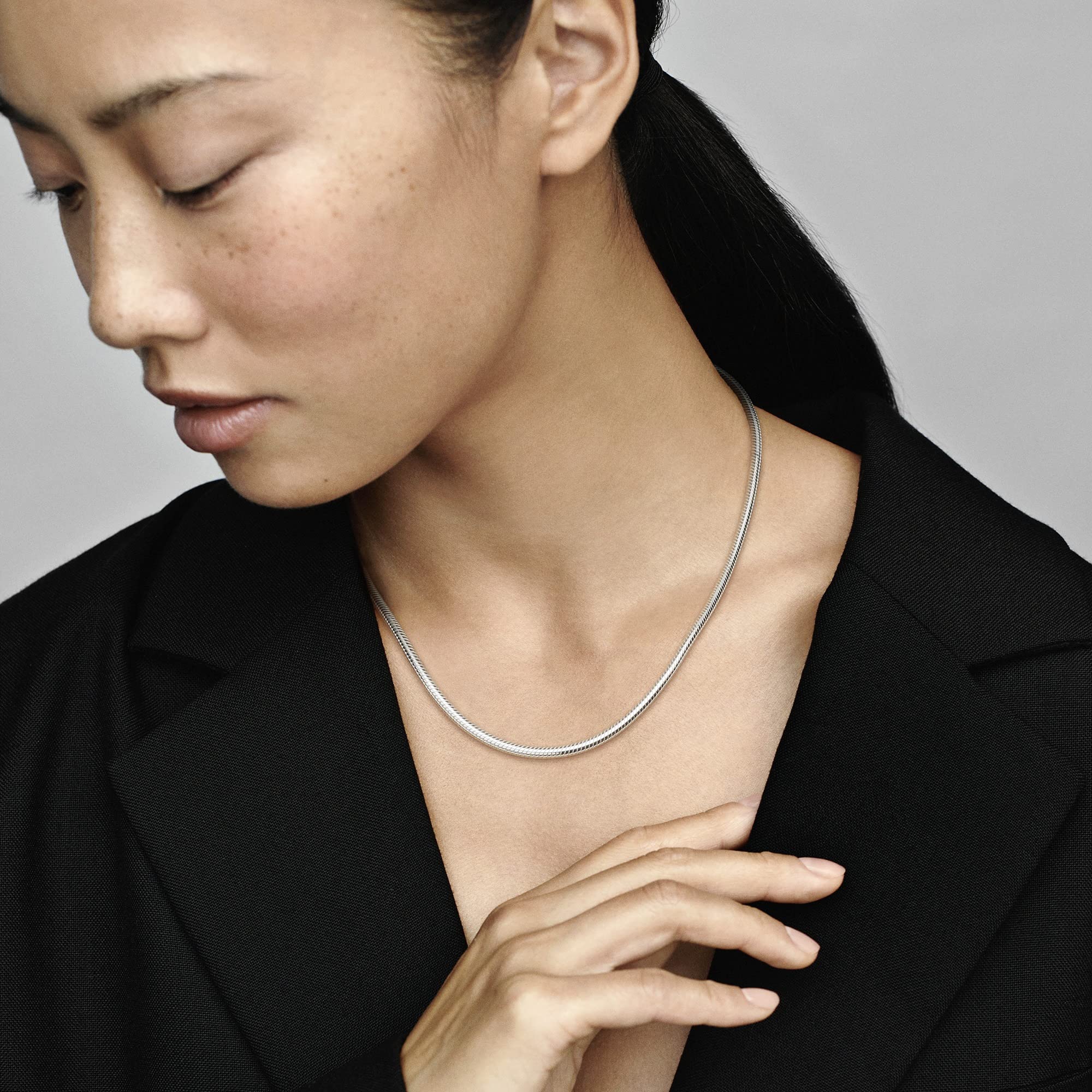 PANDORA Damen Schlangen- Gliederhalskette Sterling- Silber 590742HV-45 - obrazek 3