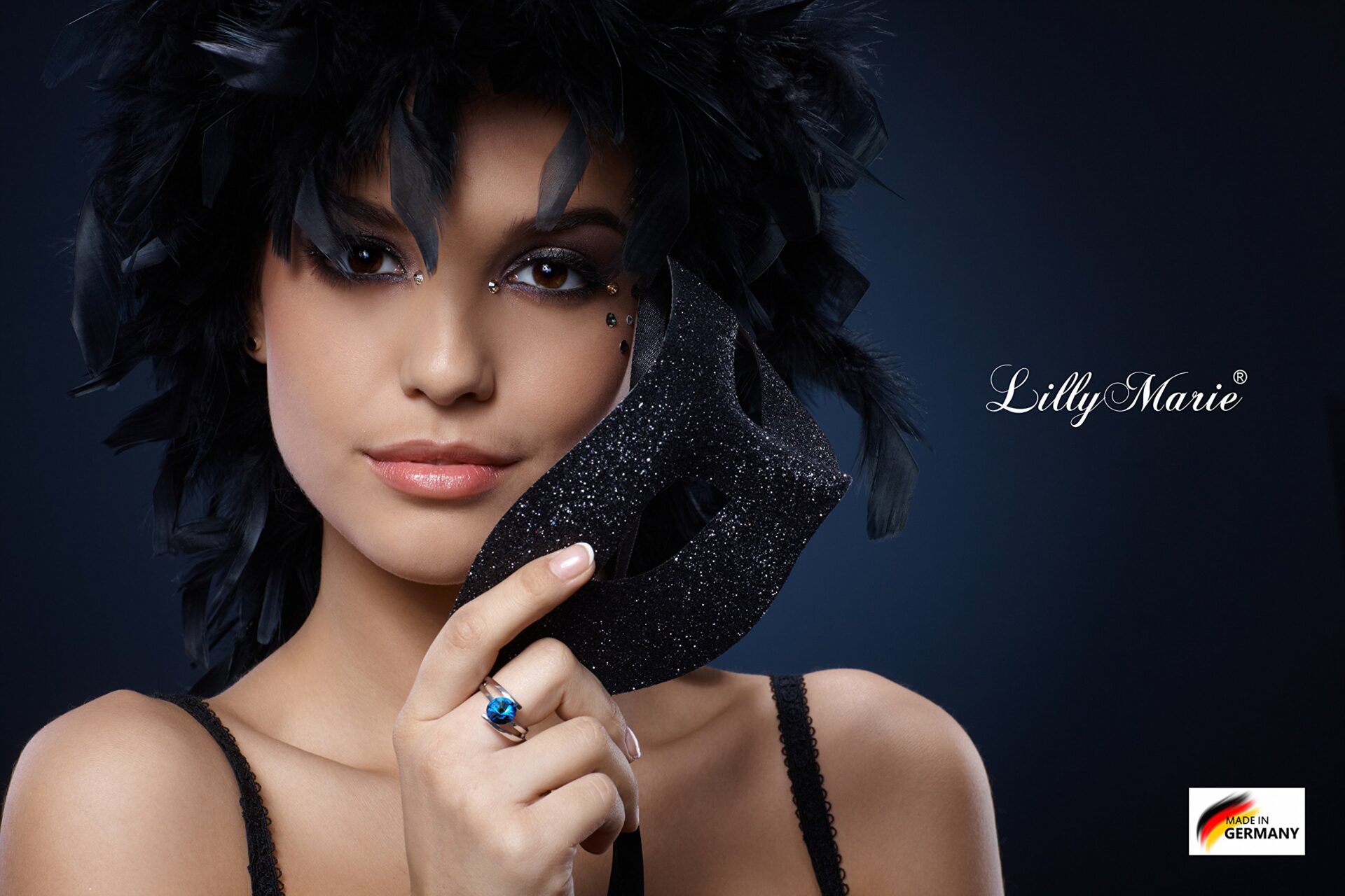 LillyMarie Women's 925 Sterling Silver Necklace with Swarovski Elements - Adjustable Length, Multicolored Purple, Gift Packaging - Perfect Christmas Gift for Her - obrazek 3