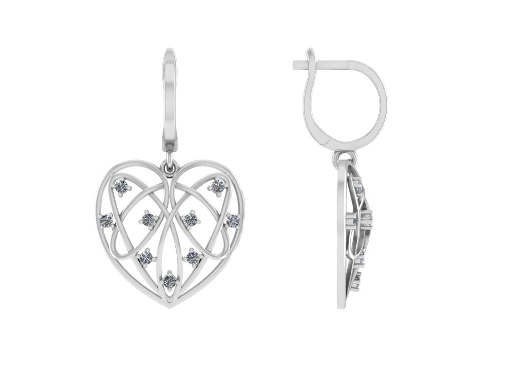 Eleganckie kolczyki srebrne z cyrkoniami AAA - Biżuteria damska z srebra 925 - obrazek 9