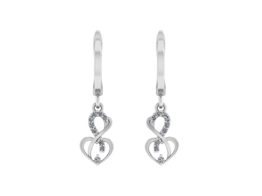 Eleganckie kolczyki srebrne z cyrkoniami AAA - Biżuteria damska z srebra 925