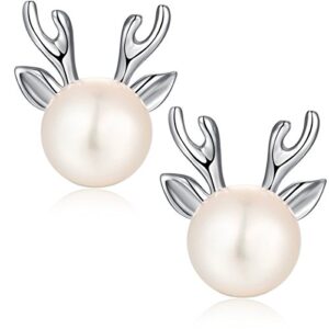 Eleganckie kolczyki perłowe z białego złota 18k - biżuteria hipoalergiczna dla pań
