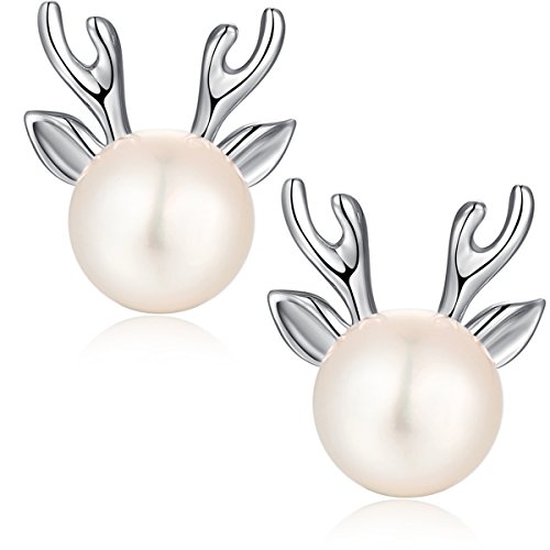 Eleganckie kolczyki perłowe z białego złota 18k - biżuteria hipoalergiczna dla pań