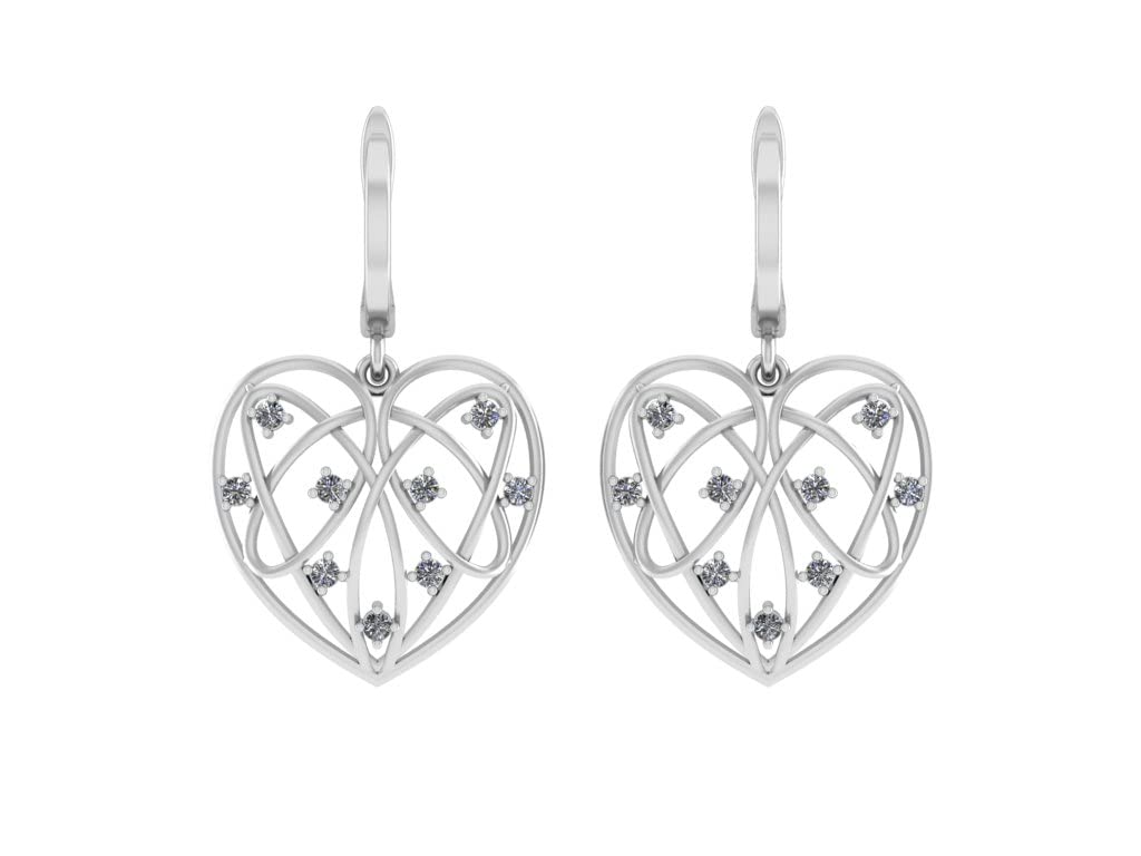 Eleganckie kolczyki srebrne z cyrkoniami AAA - Biżuteria damska z srebra 925