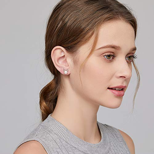 Eleganckie kolczyki perłowe z białego złota 18k - biżuteria hipoalergiczna dla pań - obrazek 7