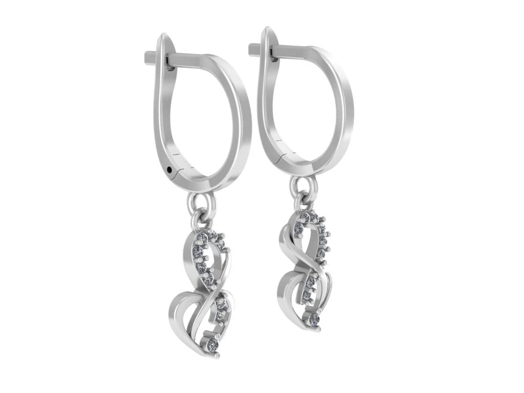 Eleganckie kolczyki srebrne z cyrkoniami AAA - Biżuteria damska z srebra 925 - obrazek 8