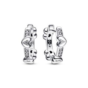 Pendientes de aro Pandora 292498C01 Corazones