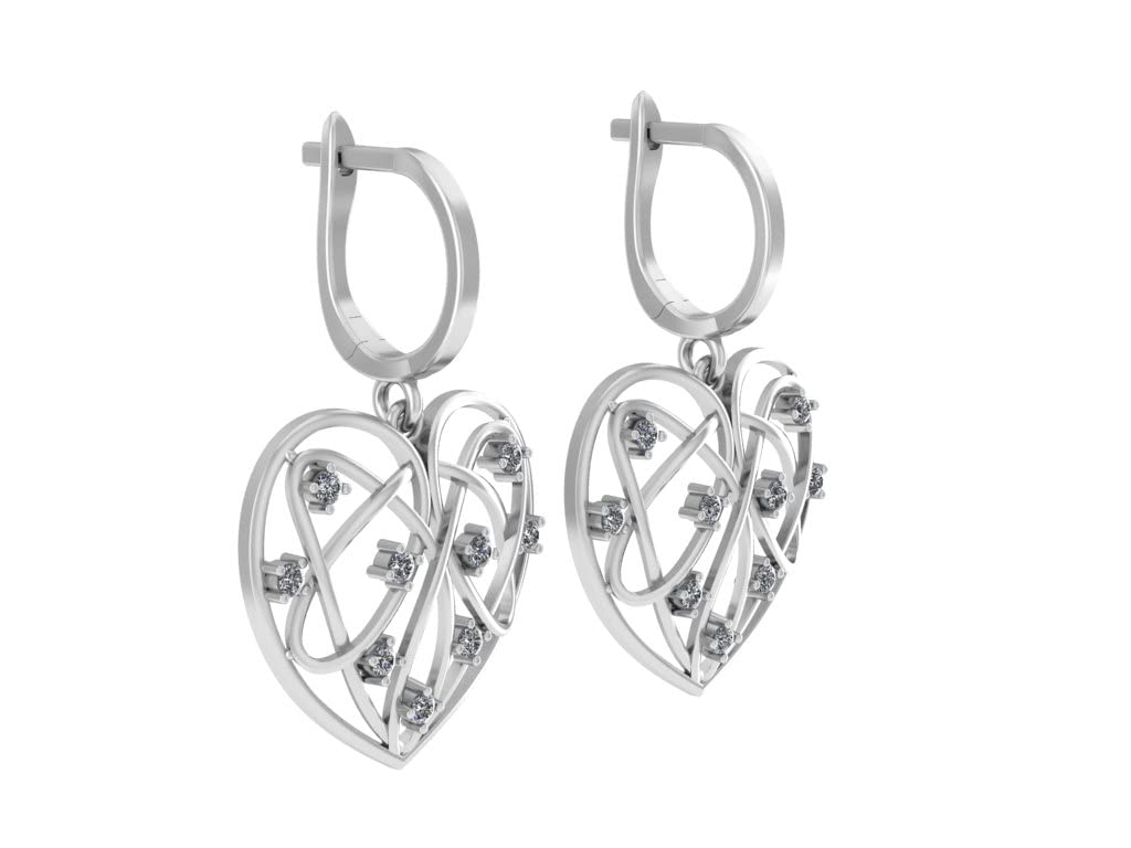 Eleganckie kolczyki srebrne z cyrkoniami AAA - Biżuteria damska z srebra 925 - obrazek 8