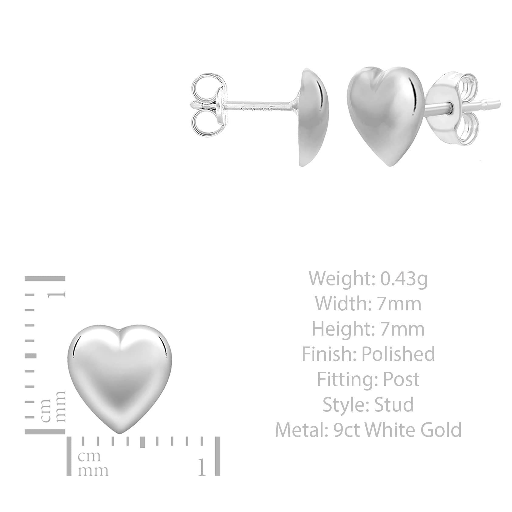 Carissima Złote kolczyki dziecięce 9-karatowe złoto 6,9 x 7,2 mm z dmu - obrazek 4