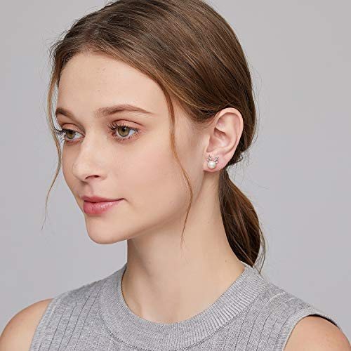 Eleganckie kolczyki perłowe z białego złota 18k - biżuteria hipoalergiczna dla pań - obrazek 8